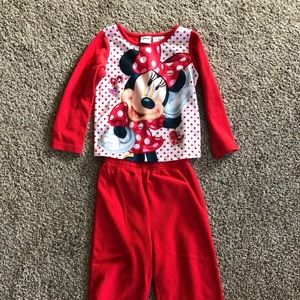 **SOLD**Disney Minnie Mouse fleece PJ’s